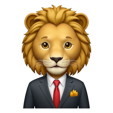 lion in suit  sticker