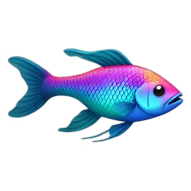 Colourfull fish sticker