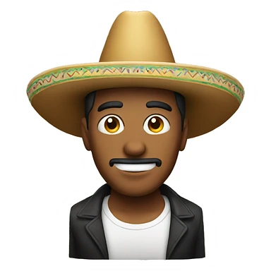 man wearing a sombrero sticker