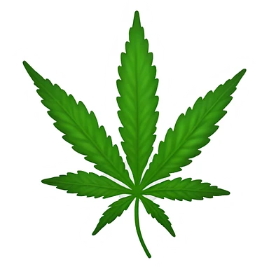 Cannabis leaf sticker