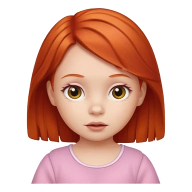 Red head baby girl sticker