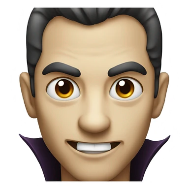 Vampire smirking sticker