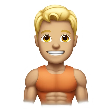 Blond male bodybuilder  sticker