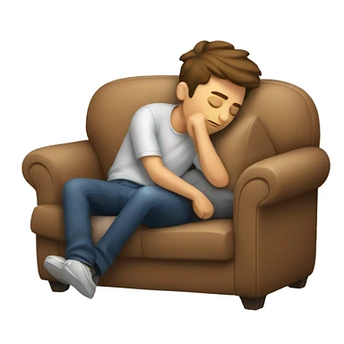 Boyfriend sleeping on the couch sticker