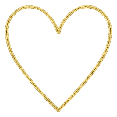 romantic heart with a gold outline sticker