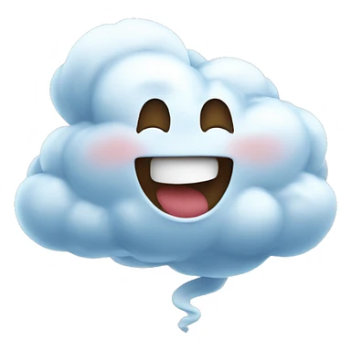 happy windy cloud blowing air sticker