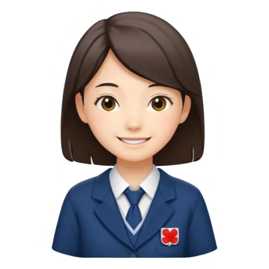 japanese student girl sticker