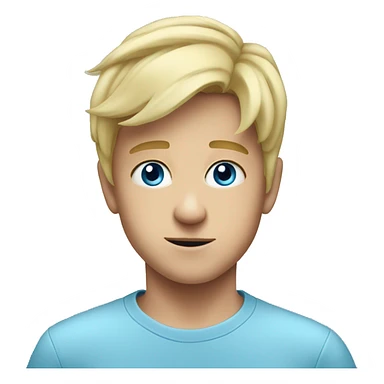 blonde boy portrait indoors meme blue eyes sticker