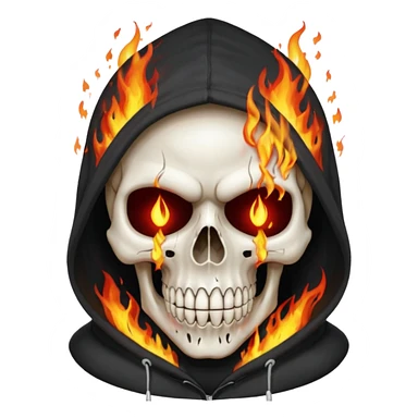 Bro I wanna skull with hoodie on the hoodie has to be on fire and I want matrix blood with the codes and weird numbers spilling out eyes and mouth almost give him a diamond grill sticker