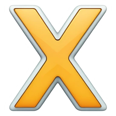 white letter X sticker