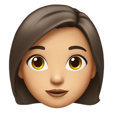 brune girl with big cheeks sticker