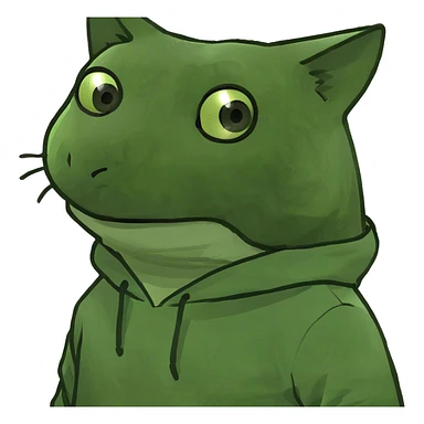 Cat with hoodie sticker