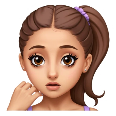 Ariana grande rolling her eyes  sticker