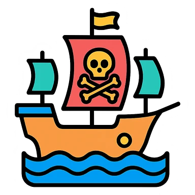 pirate ship sticker