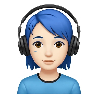 블랙 블루, 노래 좋아하고, 창의적이고 바다 좋아해 sticker