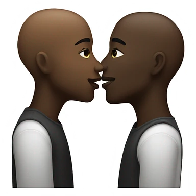 2 black people kissing sticker