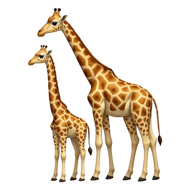 High resolution giraffe with its baby sticker