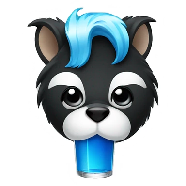 Skunk with a blue Powerade hungover sticker