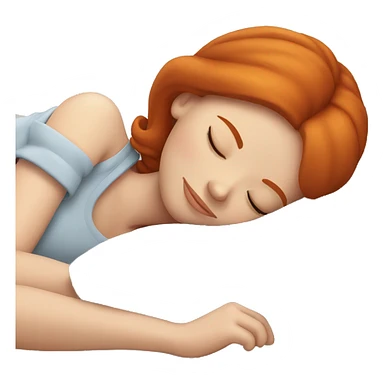 redhead girl sleeping sticker
