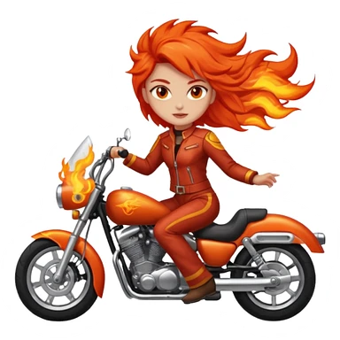 Give me a gost ride everything should be fire bike his bidy headr riding in a bike his eyes should be fire too emoji sticker