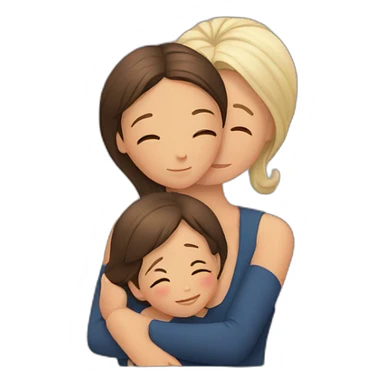 Abrazo madre e hija sticker