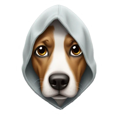 Dog wearing a hoody  sticker