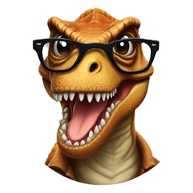 Tyrannosaurus rex wearing glasses, Las Vegas sticker