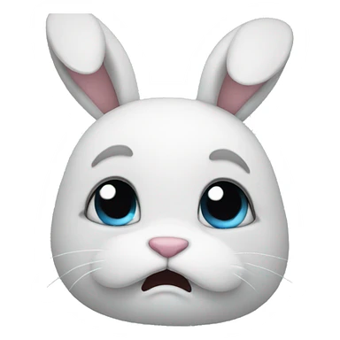 crying bunny sticker