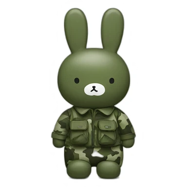 miffy with camo colors sticker