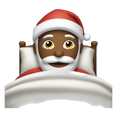 Santa laying in bed  sticker