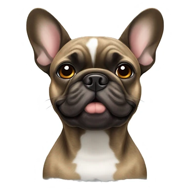 Brindle colored French bulldog sticker