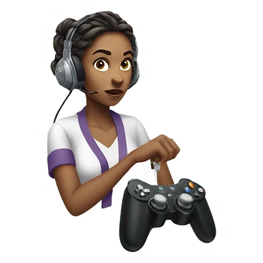 Woman playing Fortnite  sticker