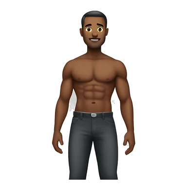 Man with abs sticker