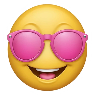 smiley with pink sunglasses  sticker