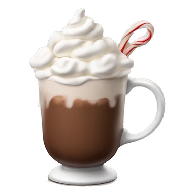 Hot chocolate with whipped cream and marshmallows sticker