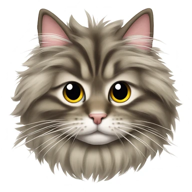 Mainecoon cat curled up super fluffy sticker