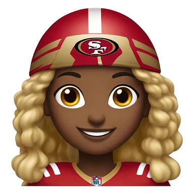 smiling girl 49ers sticker