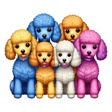 Dog multi-poodle sticker