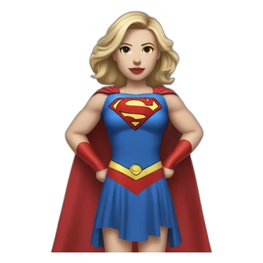 Scarlett Johansson dress like supergirl sticker
