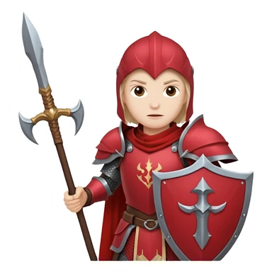 War + crimson armor + halberd sticker