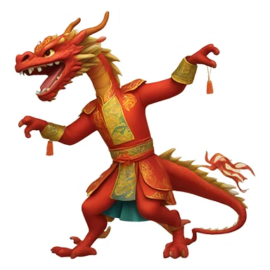 Dragon dancing sticker