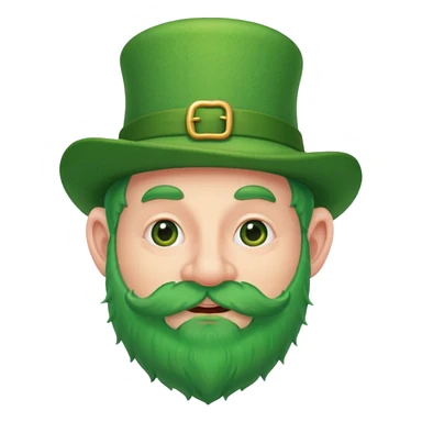 funny leprechaun green beard sticker