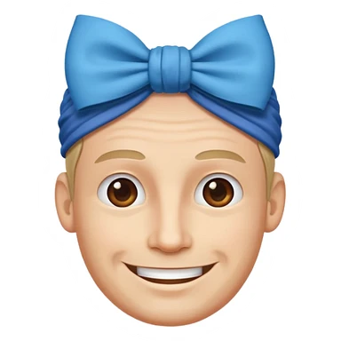 adult man with head bow  sticker