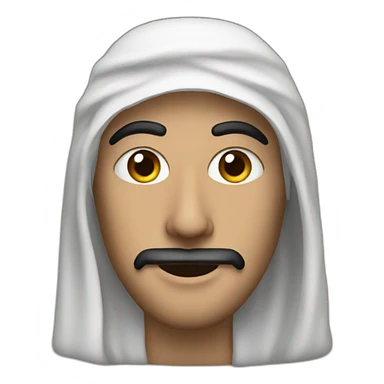 A masked, wheat-skinned Palestinian man sticker