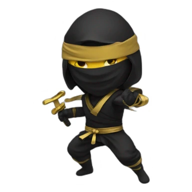 ninja with gold sticker