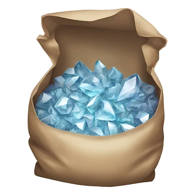  big opened bag full of crystals sticker