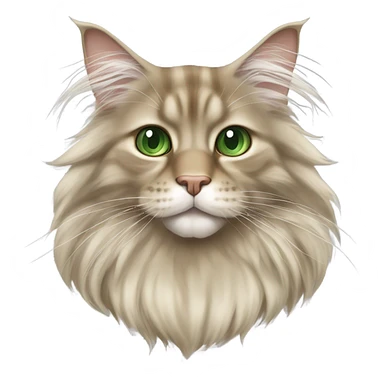 beige maine coon cat sticker
