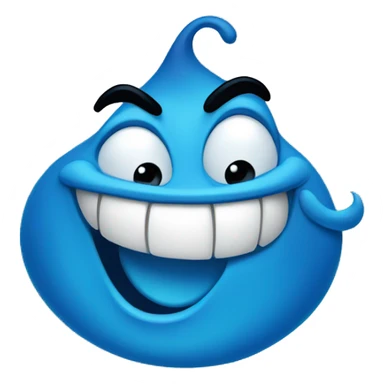 blue genie happy sticker