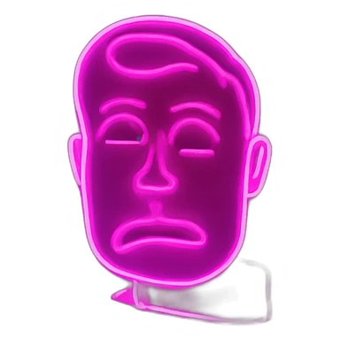 Juicy booty neon sign style man sticker
