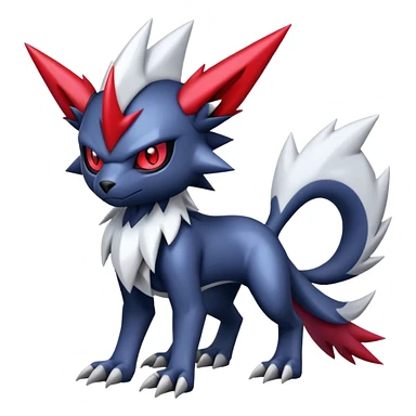 Cool Edgy Shiny Digimon-Weavile-Absol-Zoroark-Zangoose-hybrid full body sticker
